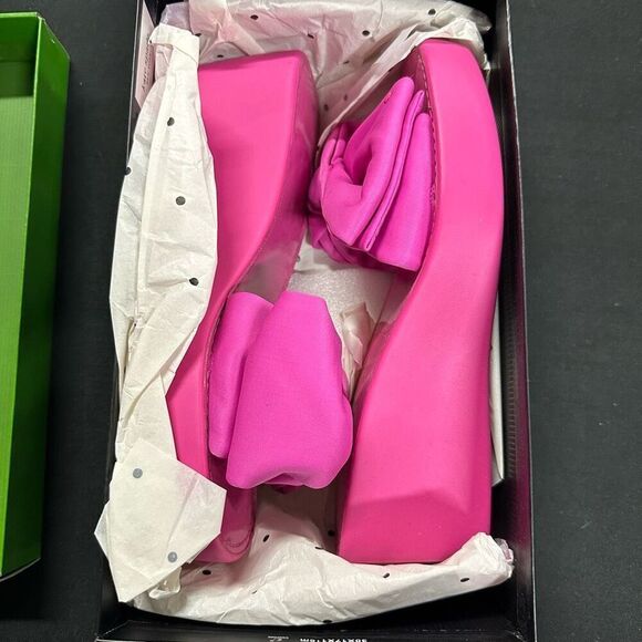 Kate Spade Neoprene Bikini Wedge Sandals 9 Rhododendron Grove - Picture 1 of 8